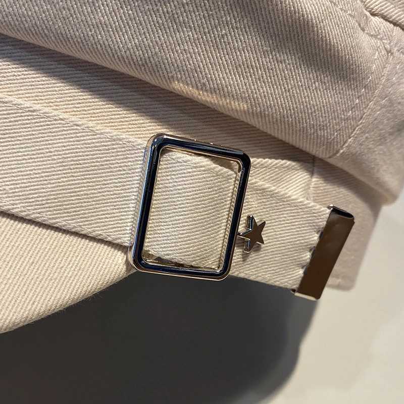 1Pieces Womens Beret Hat Cotton Duck Tongue Caps Spring Autumn Winter British Retro Navy Style Korean Mountaineering Hat J251125