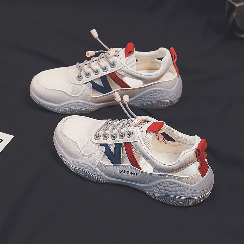 White Women S Spring And Summer New Korean Version Versatile Casual Flat Ins Sports Breathable Hollow Shoes HY Ddmysaturn