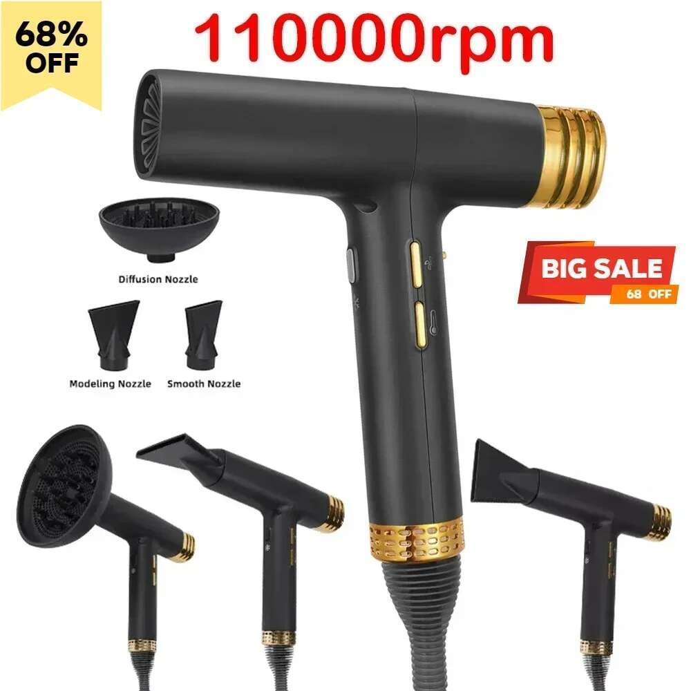 Light Weight High Speed 110000rpm Professional Negative Ion Blow Dryer Hair Care Salon/Barber Low Noise