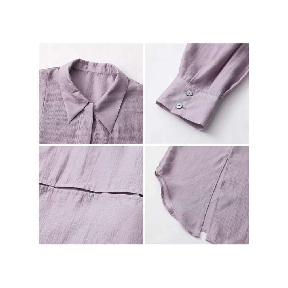 CHIC VEN Women Thin Shirt Long Sleeve Casual Loose Slightly Transparent Cool Blouses Woman Solid Design Female Top Summer 2024