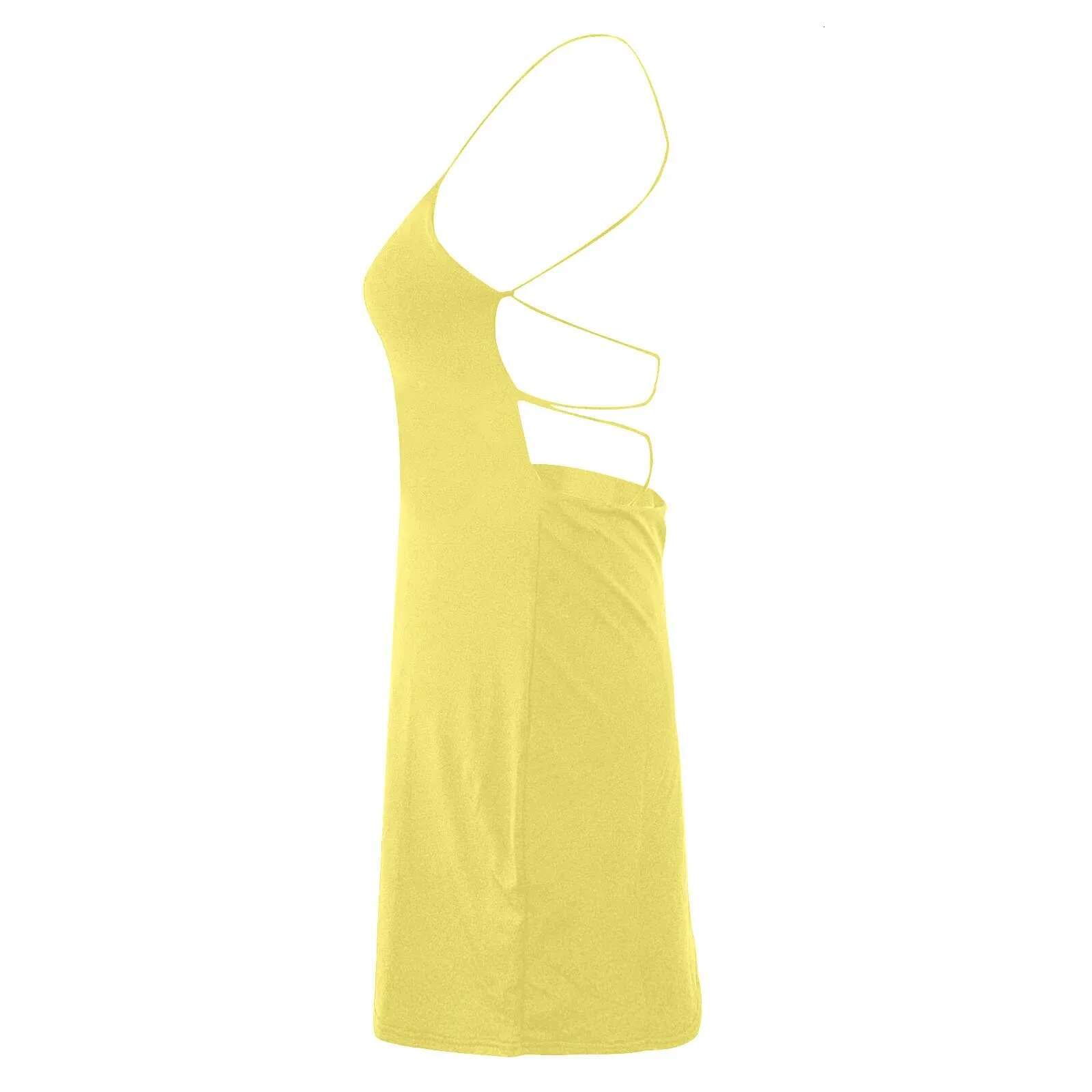 Dongdumaoyi Women Dresses Sexy Sleeveless Bodycon Dress Solid Color Mini Slim New Fashion Summer Beach Club Party Sling