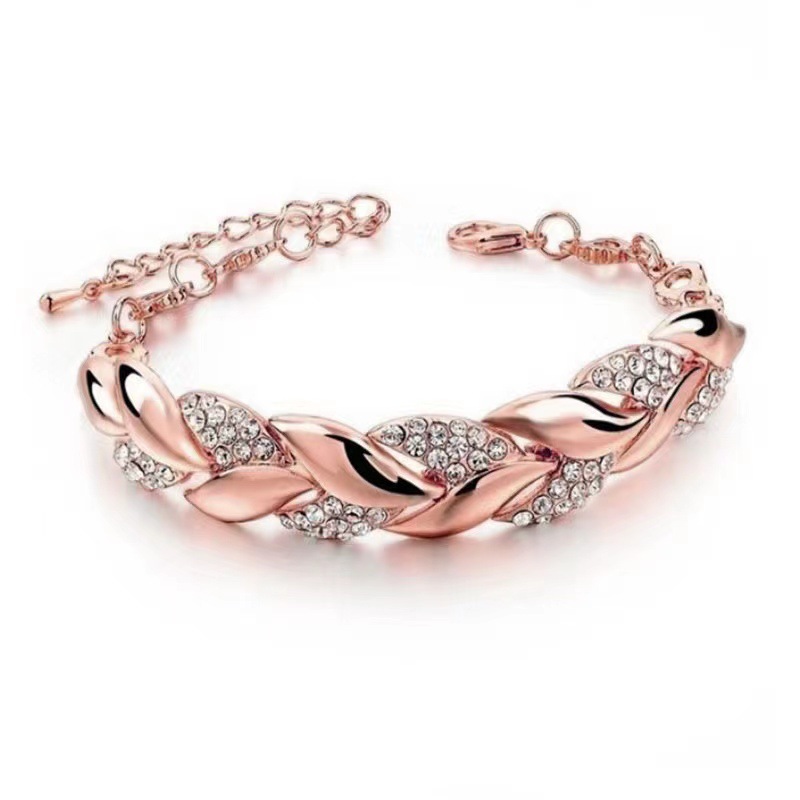 Gold Leaf Full Drill Adjustable Bracelet designer bracelet women luxury jewelry gold mens bracelet designer silver bracelet men love bracelet bangle b - view 3