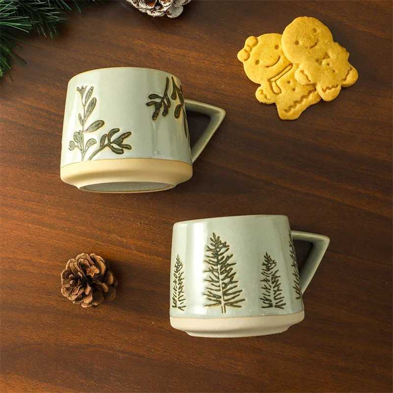 300ml Christmas Gift Creamic Mug Milk Water Cup Breastfast Coffee Mugs Office School Mugs for Drink Holiday Kitchen Drinkware Y251125