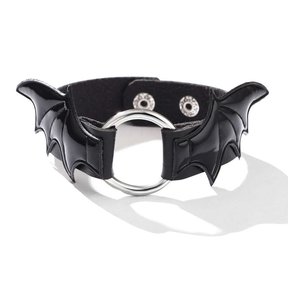 Fashion pink Gothic style vampire series necklace angel wings choker collar for women