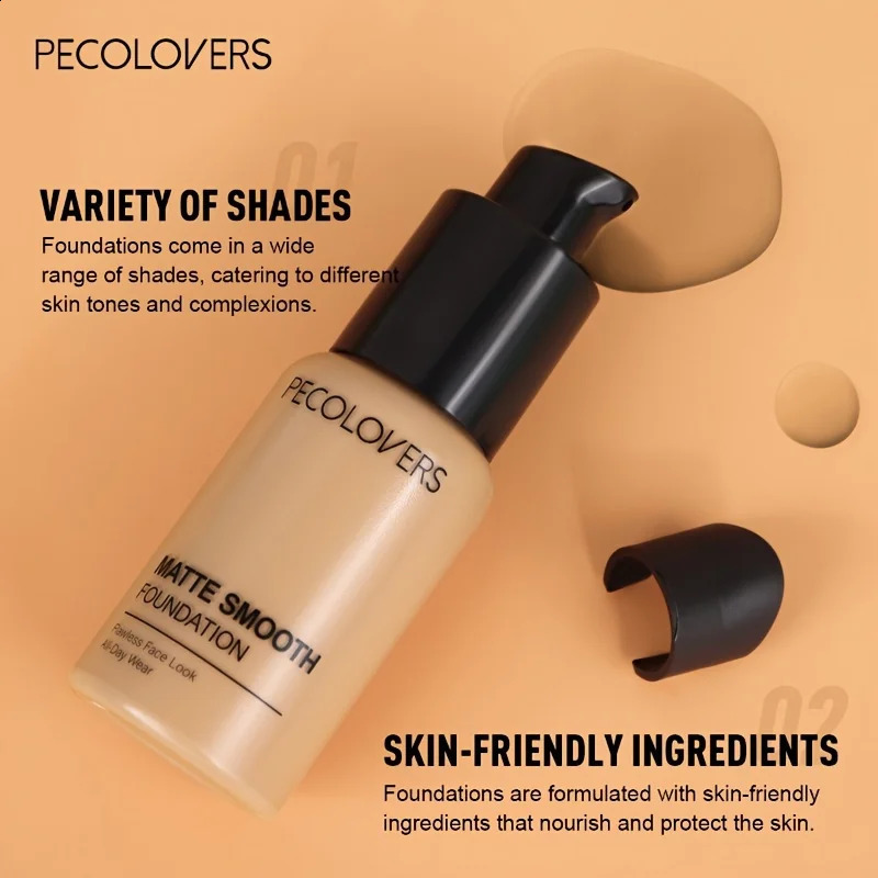 PECOLORS Matte Finish Liquid Base Oil Control Waterproof Full Coverage All Skin concealer 250415