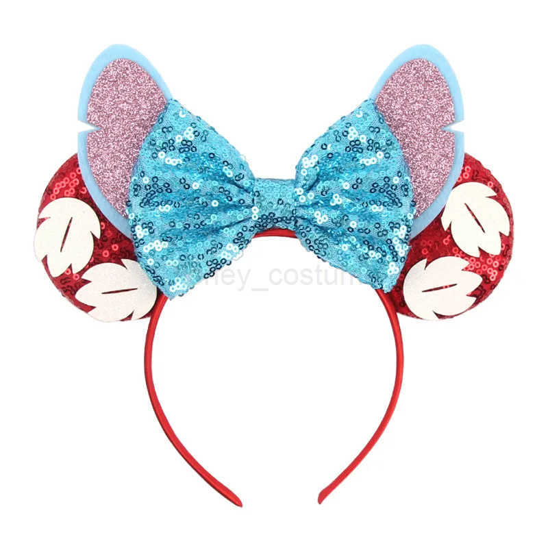 Disney Mickey Mouse Earbands Headbands Womens Childrens Party Hair Accessories Lilo Stitching Girls Headbands Shining Bow Hair X250425