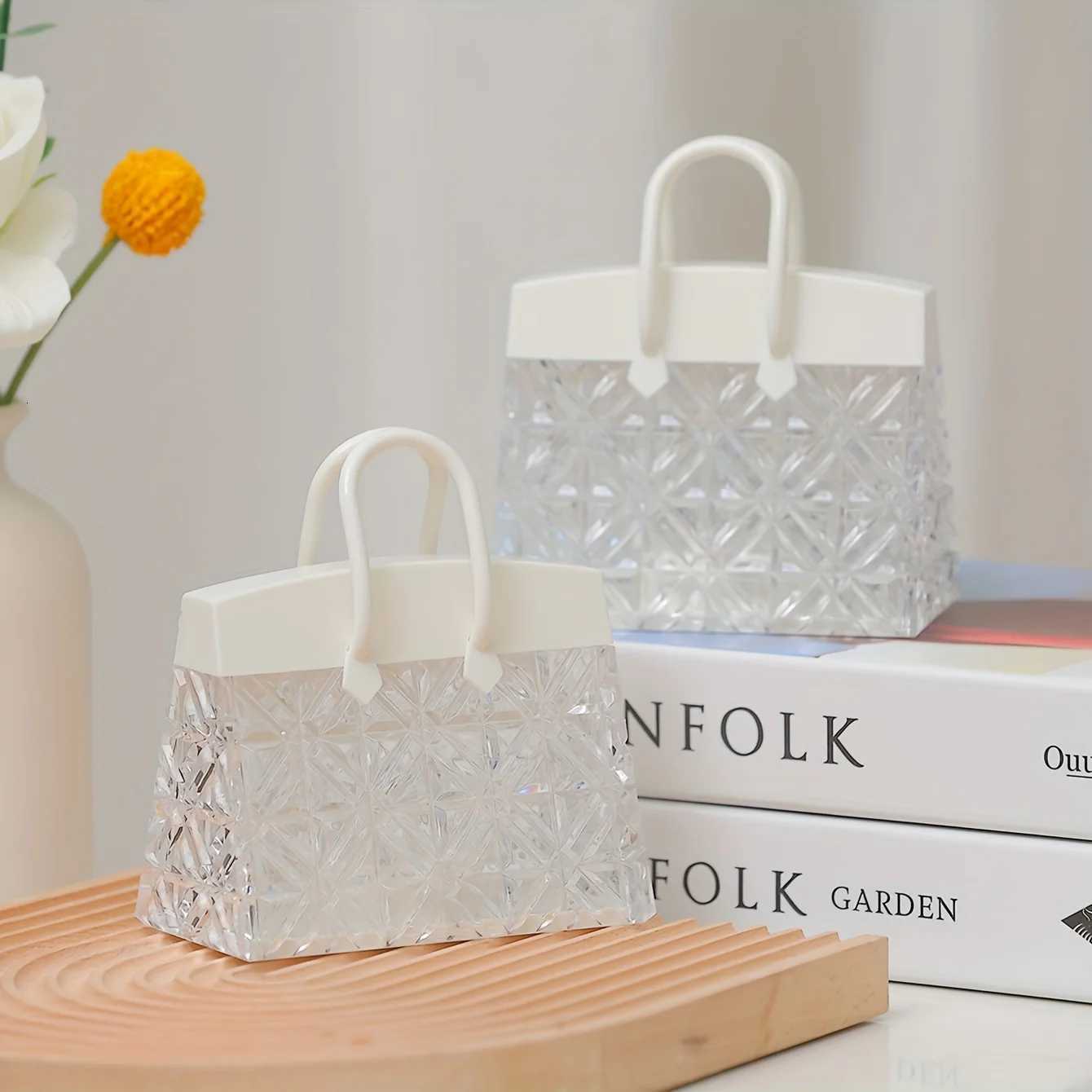 Modern Bag Shaped Table Lamp Shade Reading Living Room Bedroom Bathroom Home Decor Fashion Science Fiction Night LightM251125