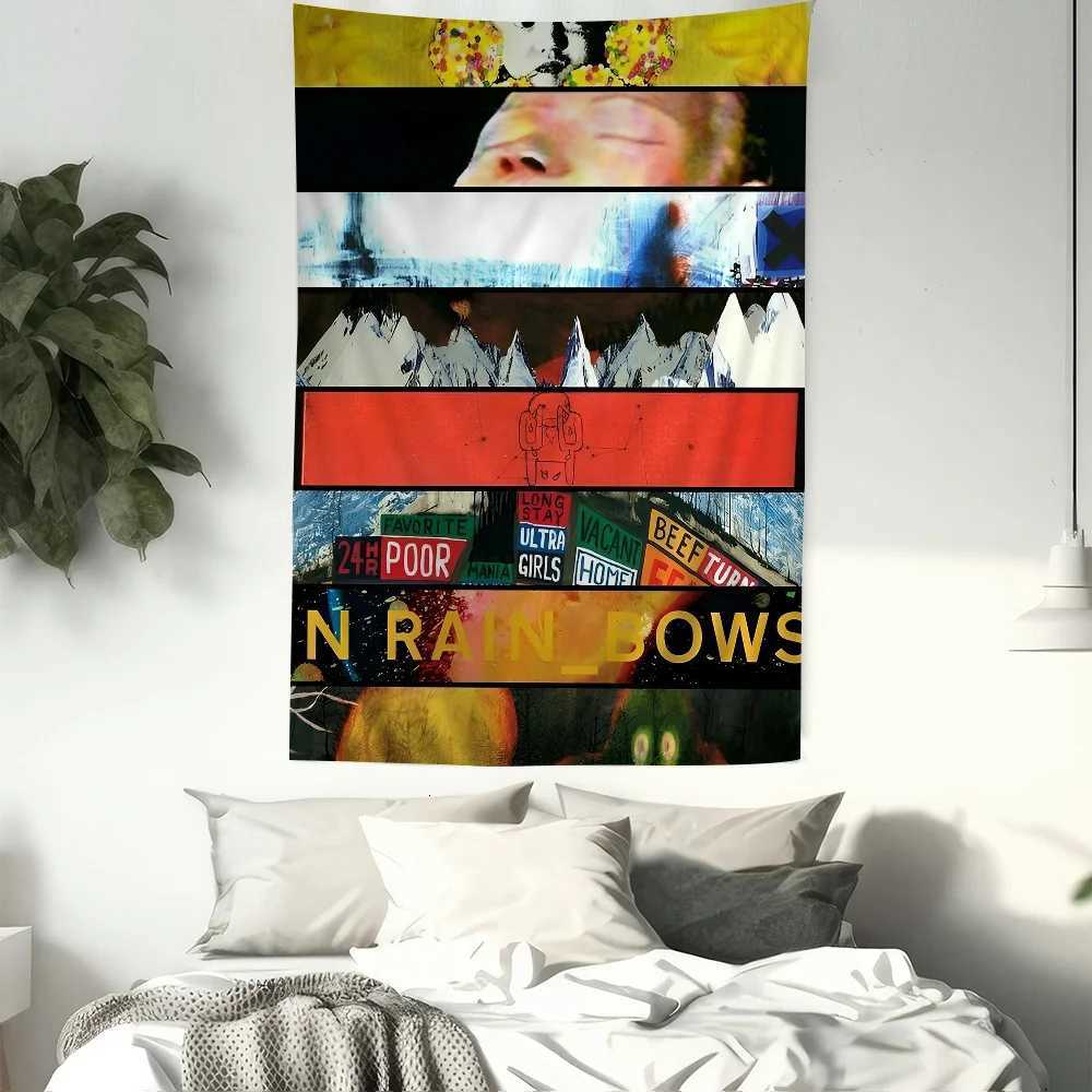 Rock Band Radiohead Music Art Printed Large Wall Tapestry Hanging Tarot Hippie Wall Rugs Dorm Art Home DecorM251125