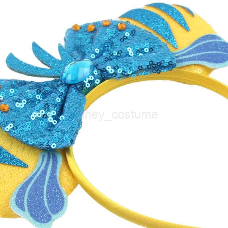 Disney Castle Fireworks Mouse Earband Shining Bow Girl Role Playing Hair Adult/Childrens Party Gifts Childrens Hair Accessories X250425