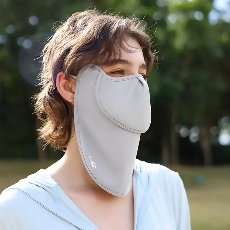 OhSunny Face Mask Protector Anti-UV Women Summer Sun Protective Scarf with Neck UPF2000 Soft Breathable Washable for Outdoors 250424