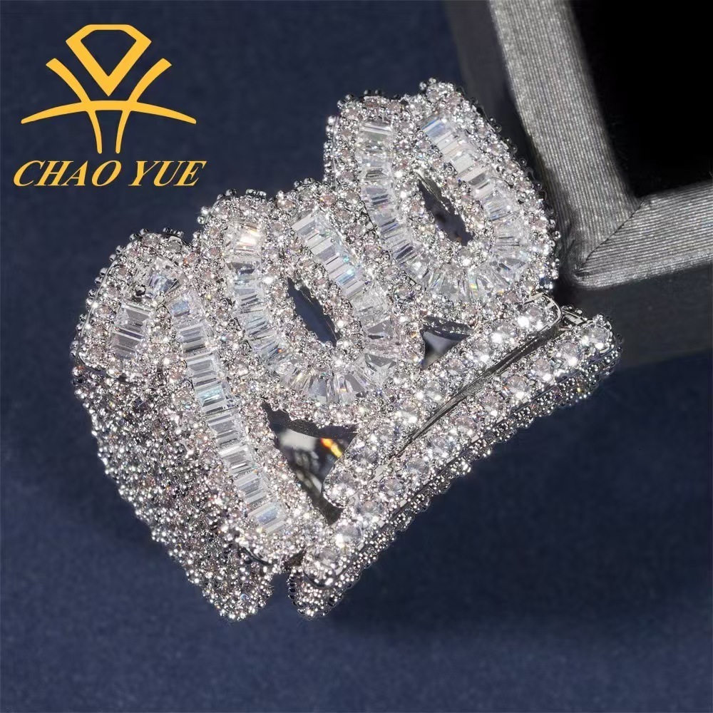 2025 New Design Buss Down GRA Certificates Religious 925 Sterling Silver VVS Moissanite Diamond Hip Hop Iced Out Allah Ring Men