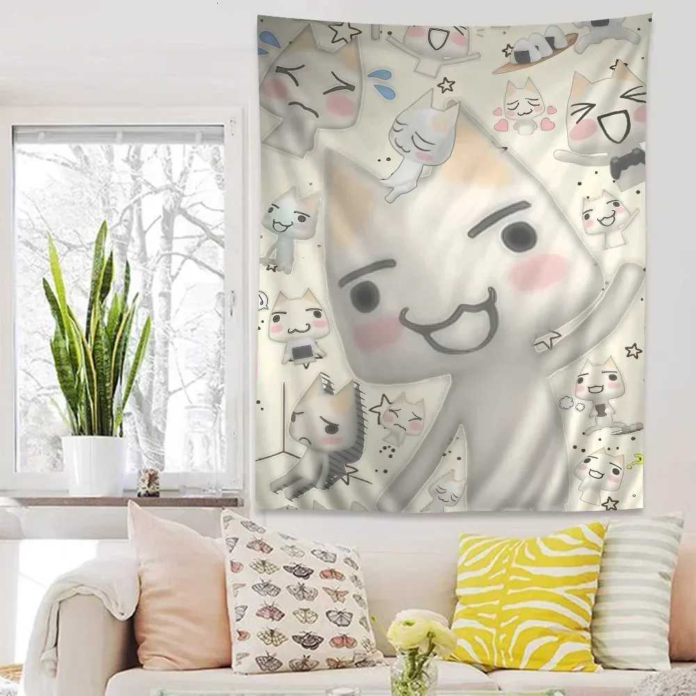Inoue Toro CUTE Cat Hippie Wall Hanging Tapestries for Living Room Home Dorm Decor Art Home DecorM251125