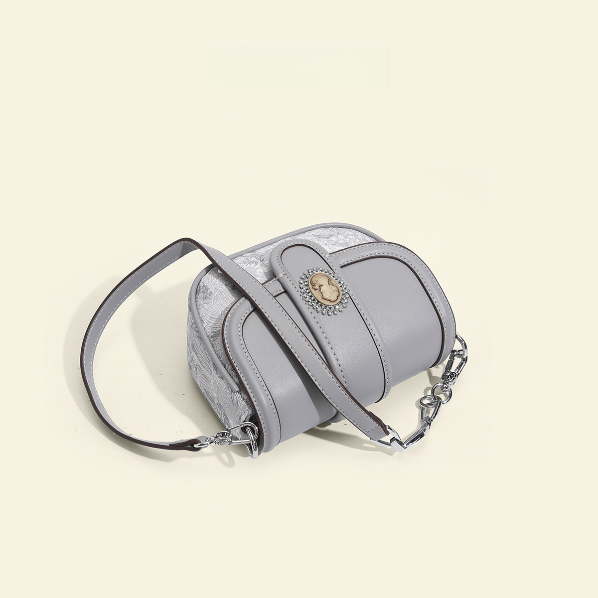 2025 New Saddle Bag Women's Retro Fashion PU Leather Shoulder Bag Designer Bag