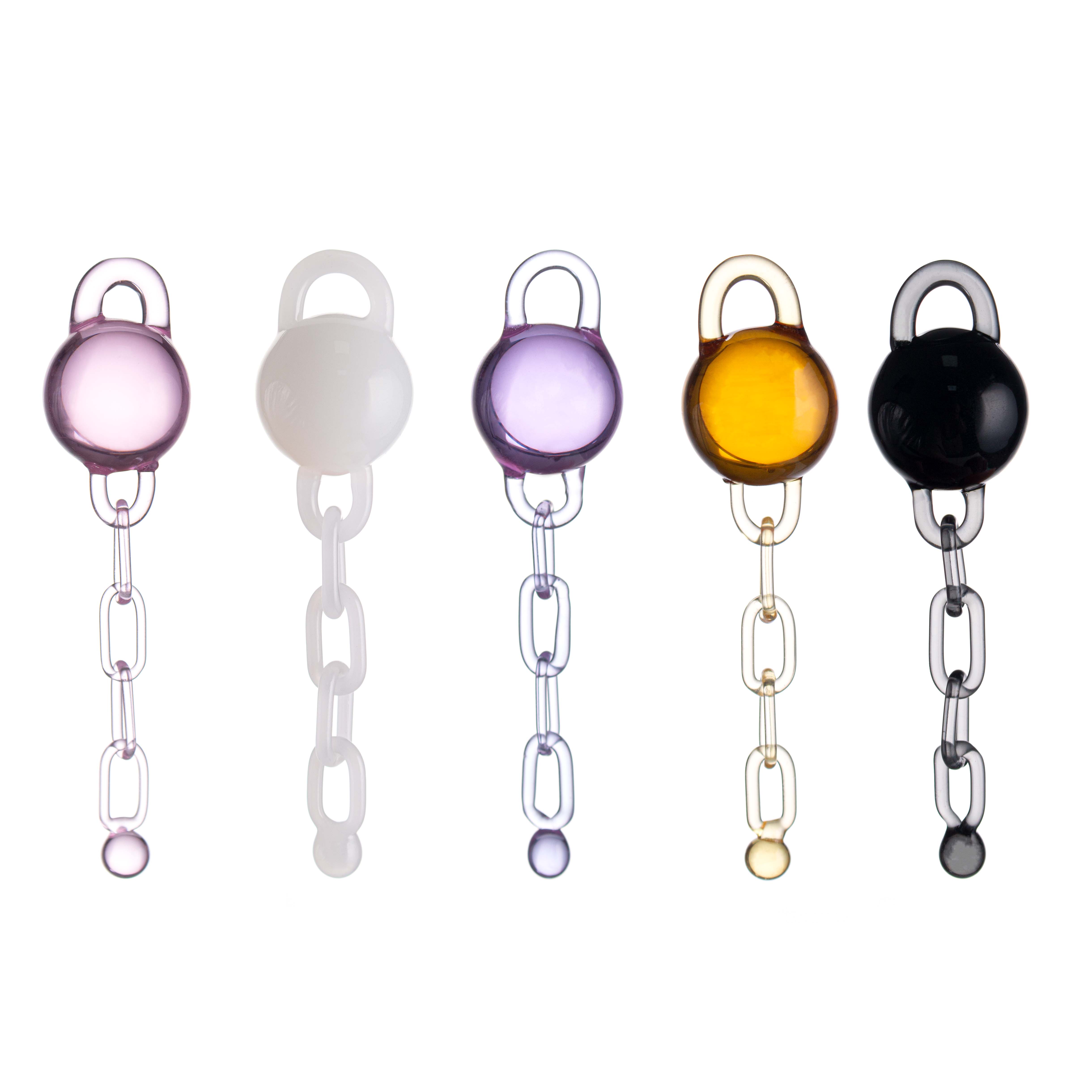 Various Color Options Chain Shape handmade Glass Terp Carb Cap for Quartz Banger Nail Smoking Accessories G1427