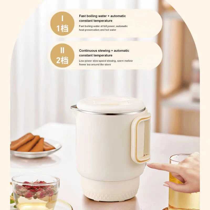 GELAIBO folding kettle travel portable kettle 304 stainless steel electric kettle double-layer anti-scalding C251125
