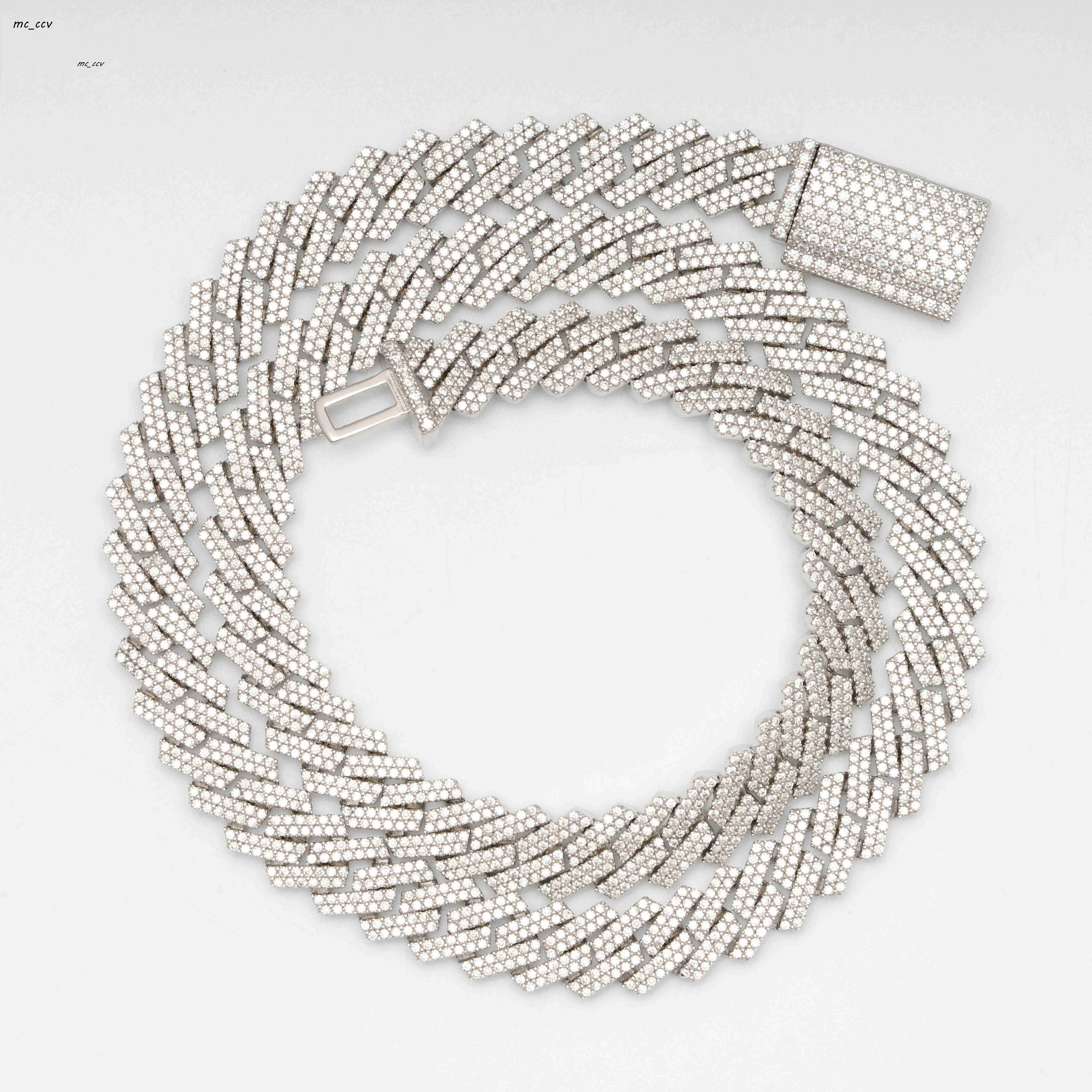 Wholesale Price 10mm Iced Out Cuban Link Chains 925 Silver Moissanite Diamond Cuban Necklace Bracelet Men Hip Hop Jewelry