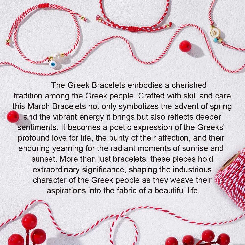 Go2boho Dainty Copper Bead Colorful Evil Eyes Tradition Martis Series 2024 Trendy Greek March Bracelets Gifts for Women J251125