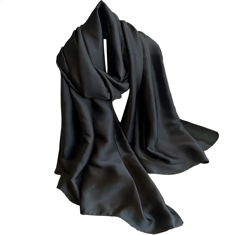 180x90cm long silk feel satin scarf smooth and lightweight sunscreen shawl wrapped around womens headscarf 250422