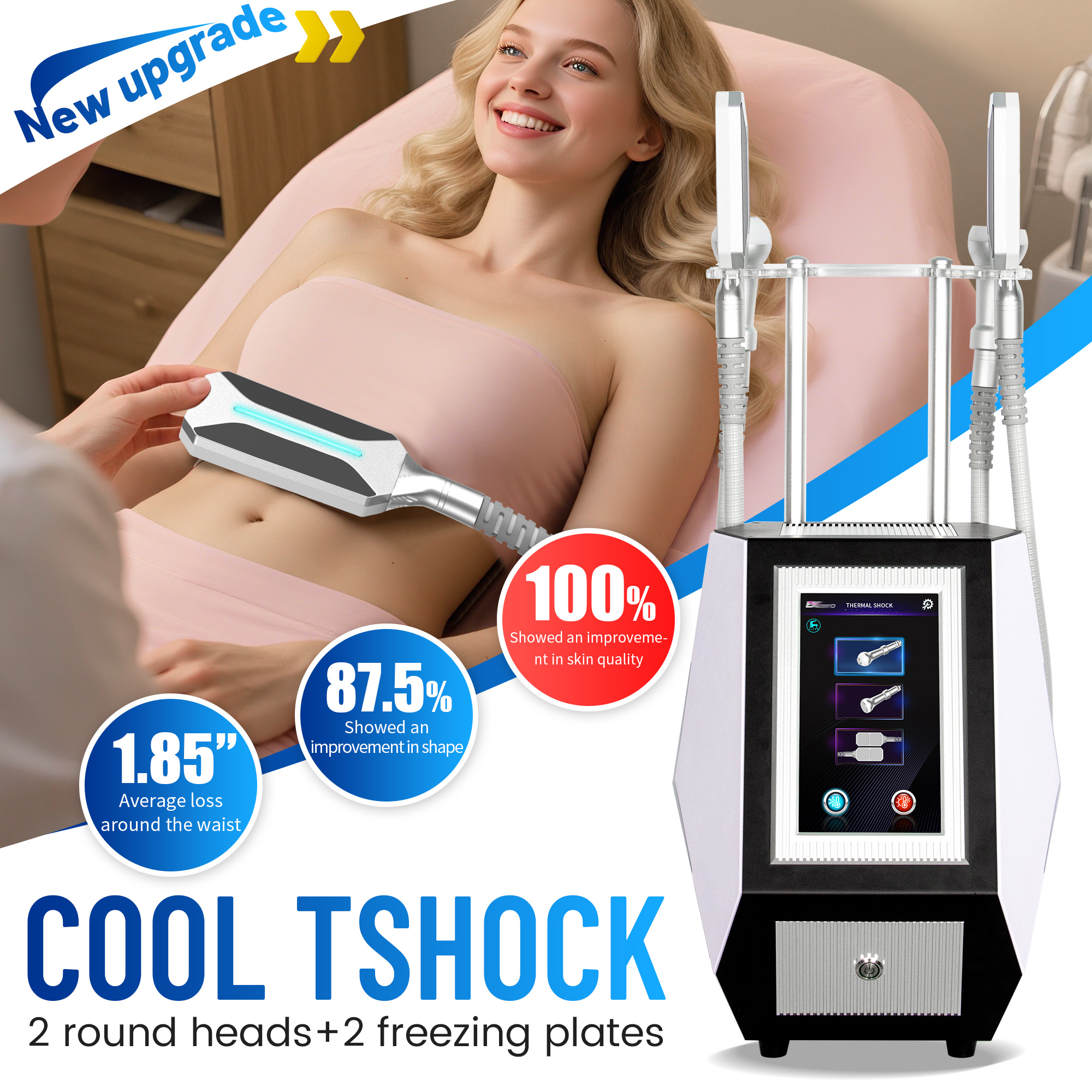Dual Mode Hot Cold Body Contouring Machine For Salon Skin Tightening Reduce Cellulite Improve Acne Scars Support Weight Loss and Enhance Blood Circula