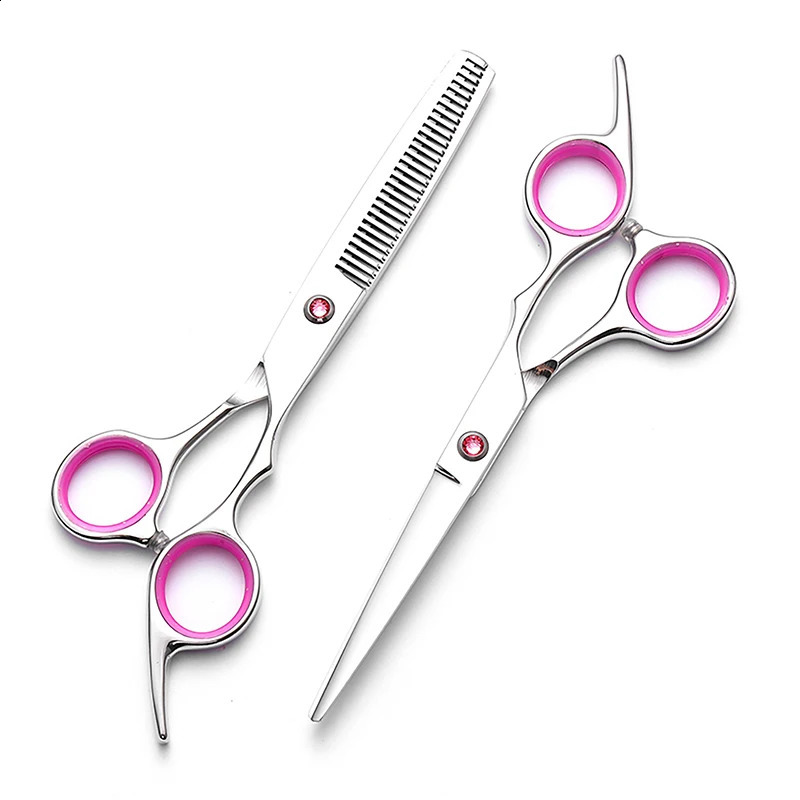 6Inch Hair Scissors 4CR Steel Barber Shears Thinning Dual Edge Professional Haircut Kit for Home Salon 250424