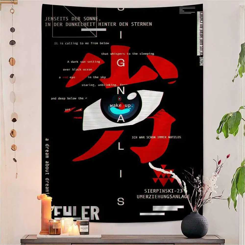 Signalis Survival Horror Indie Game Cartoon Tapestry Hippie Flower Wall Carpets Dorm Decor Art Home DecorM251125