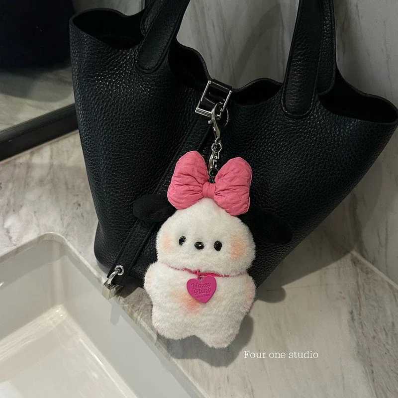 kawaii plush keychain cartoon doll pilot dog keychain car backpack pendant for kids couple christmas giftsXJ251125