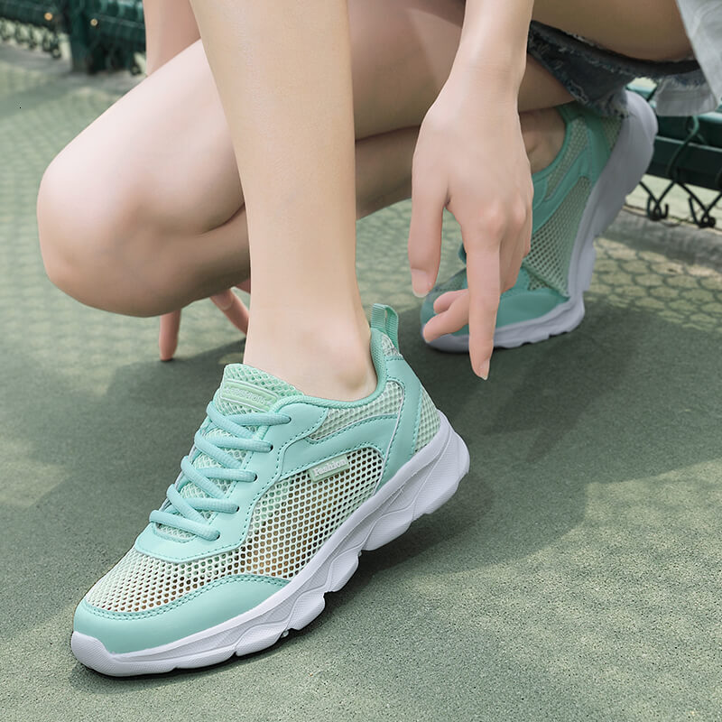 Summer New Sports Large Mesh Hollow Casual Korean Lace Up Versatile Women S Shoes Ddmysaturn