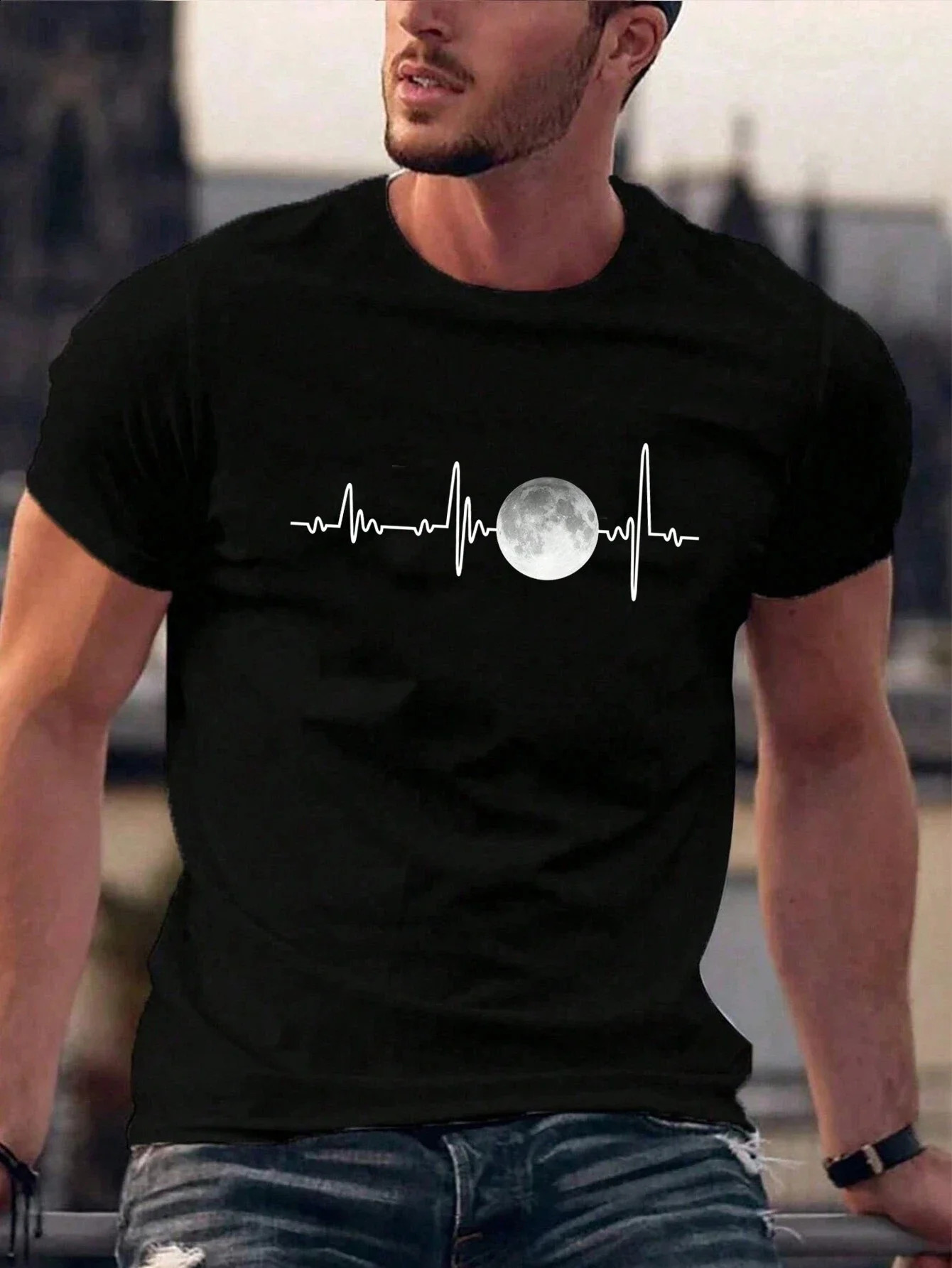 Moon Men Cotton T-shirt fashion plus size top casual short sleeved street clothing classic print arrival T-shirt S-4XL 250423