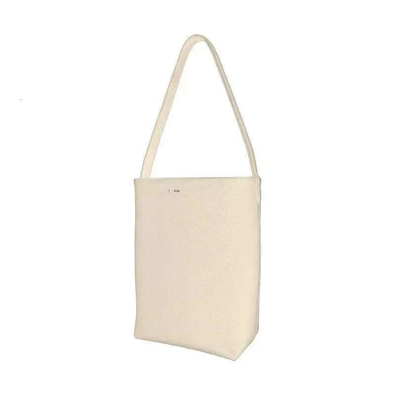Designer Bag Bucket Medium Lychee Pattern Cowhide Large-Capacity Single Shoulder Portable Women's Bag Leather Niche Design