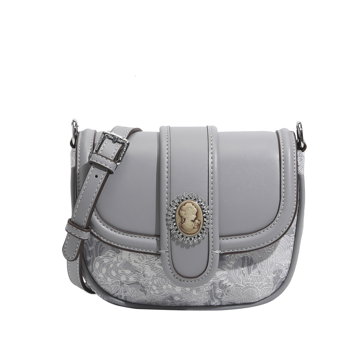 2025 New Saddle Bag Women's Retro Fashion PU Leather Shoulder Bag Designer Bag