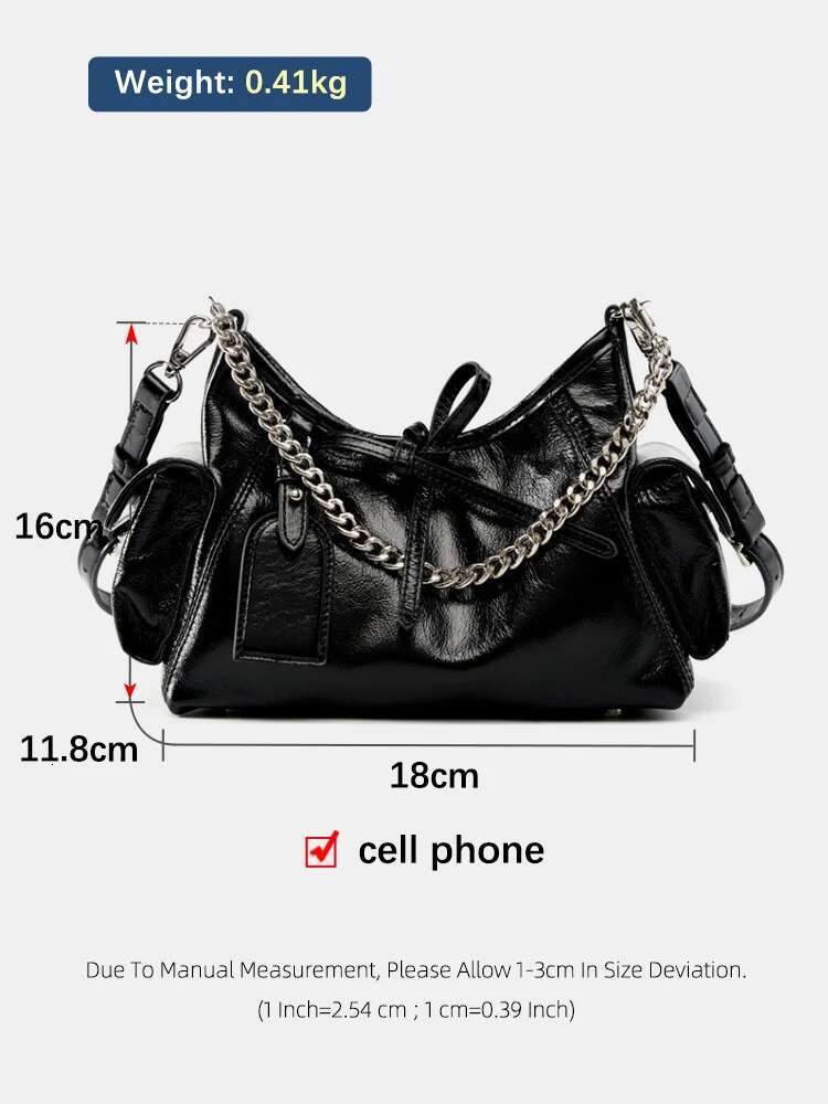 Zency 2024 Stylish Soft Leather Top-Handle Chain Handbag For Women Bag Black Beige Crossbody Sac Underarm Bags