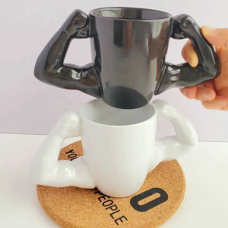Creative Colorful Super Muscle Ceramics Mugs coffee mug Milk Tea office Cups Drinkware the Best birthday Gift for Friends Y251125