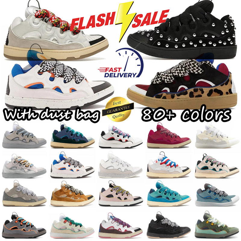 Free delivery Designer shoes Leather Curb Sneakers Dress Shoes Paris Men Women Extraordinary Casual Platform Sneaker Graffiti Leopard Trainers