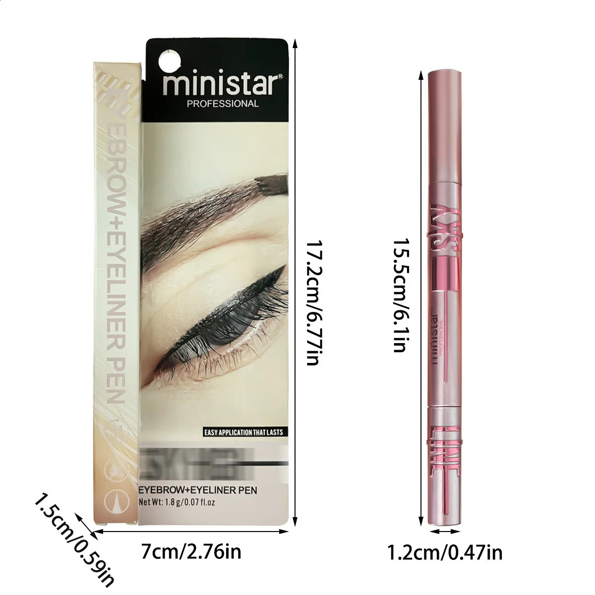Double sided eyeliner pen liquid silky smooth black eye gel 250418