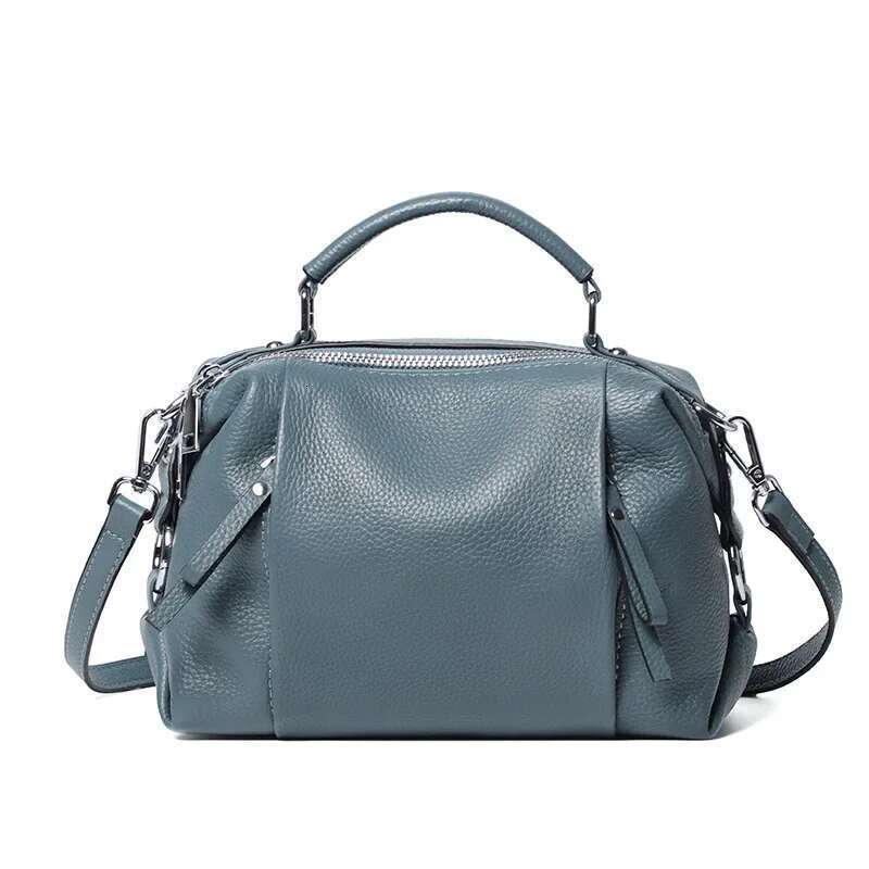 Designer Bag 100% Genuine Leather Handbag Fashion Totes High Quality Shoulder Classic Female Crossbody Bag New Women Bags Gray