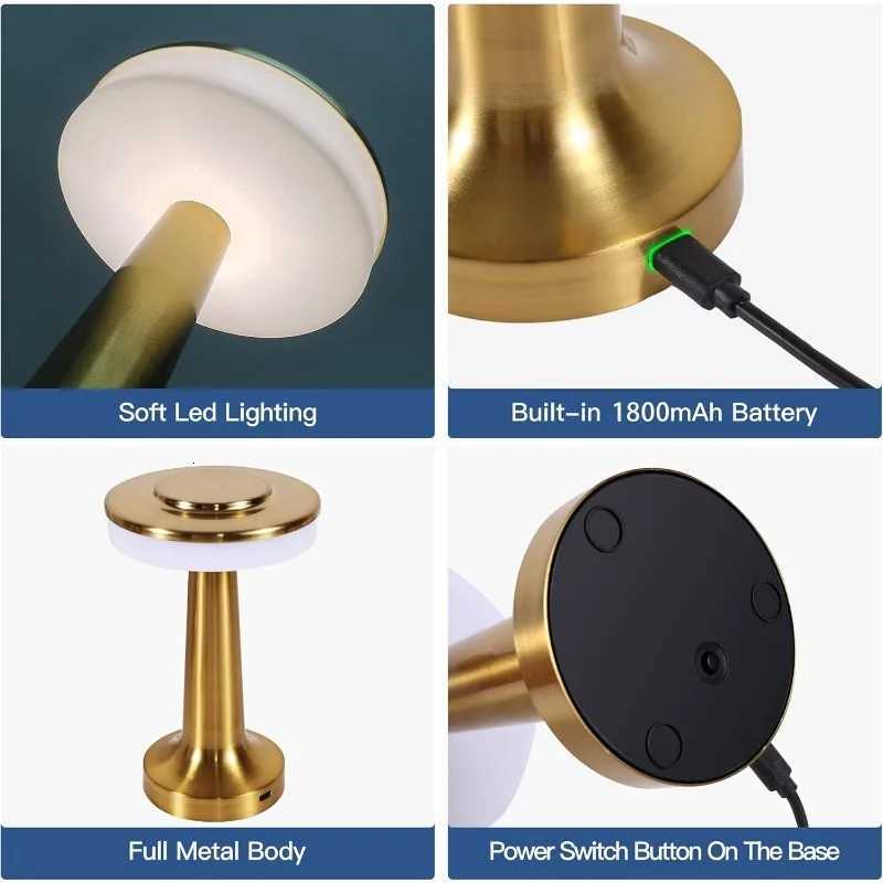 Household Desk Lamp USB Rechargeable Simple Mood Lig Touch Table Lamp Bedside Night Light for Bar KTV Hotel Coffee Shop BedroomM251125