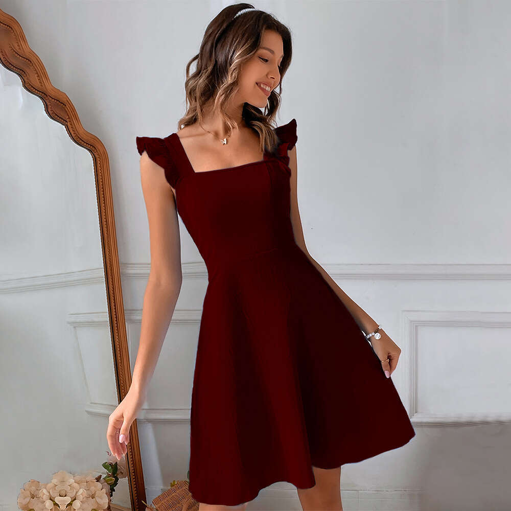 European and American women's rural style camisole sweet short skirt temperament commuting vacation beach dress 2025 new casual fashion trend clo