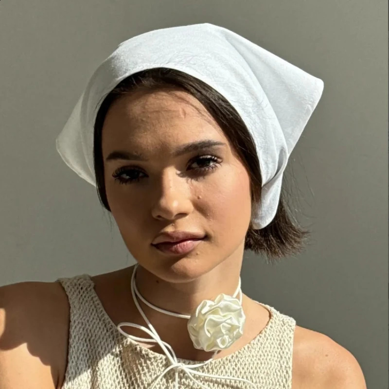 Black lightweight linen headscarf with tie triangular hair suitable for womens summer headscarf unisex triangular headscarf 250423