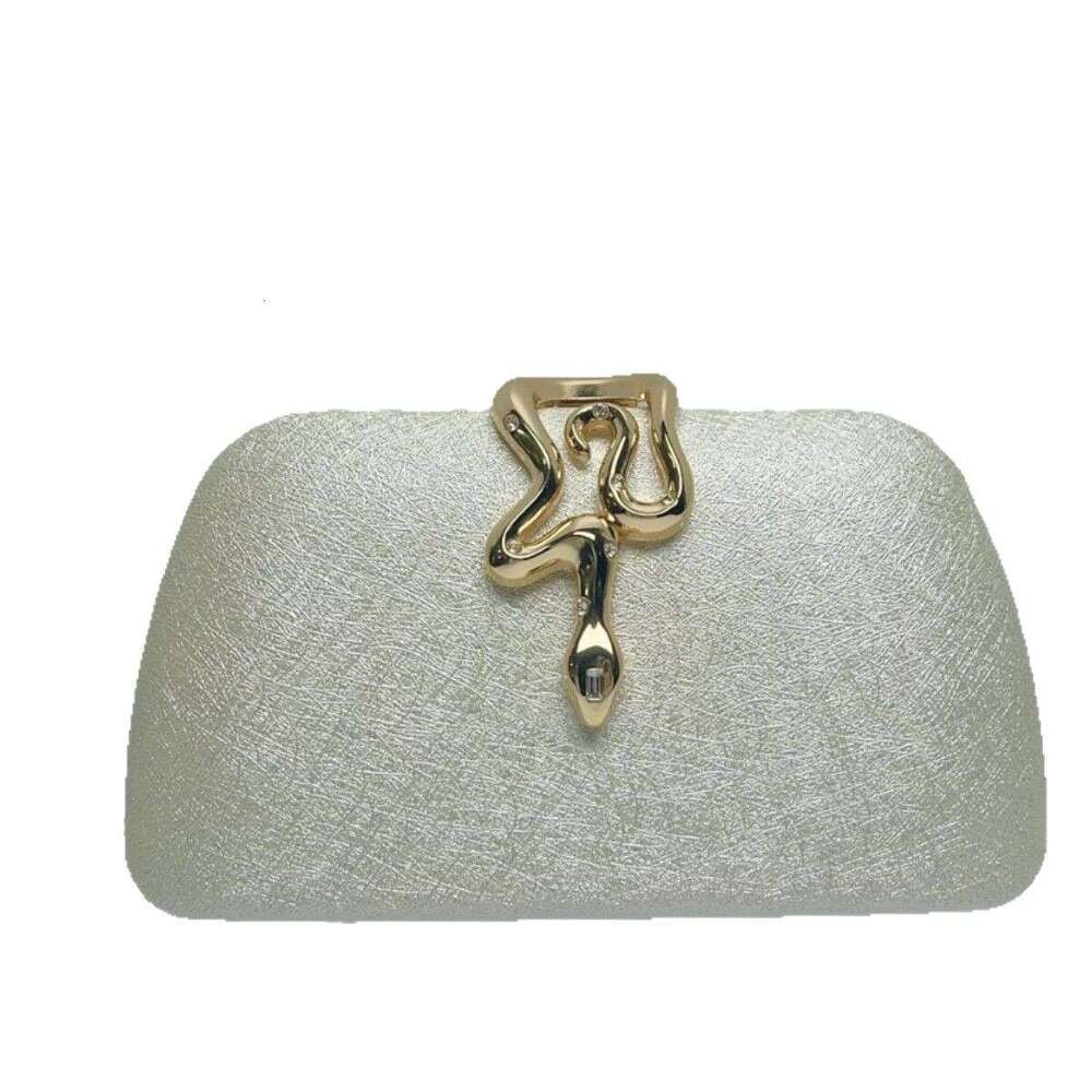Women's Fashion Serpentine Lock Banquet Chain Strap Crossbody Party Handbag Evening Dress Bag 2025 Versatile Style New Trendy Ins