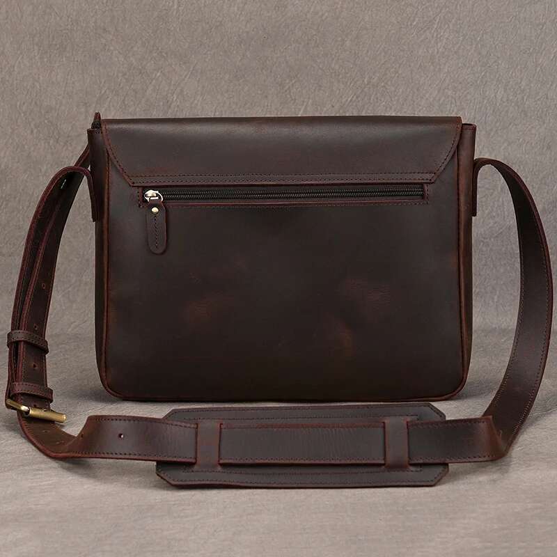 designer bag vintage crazy horse briefcases laptop a4 office men cover messenger mens leather bag computer bags