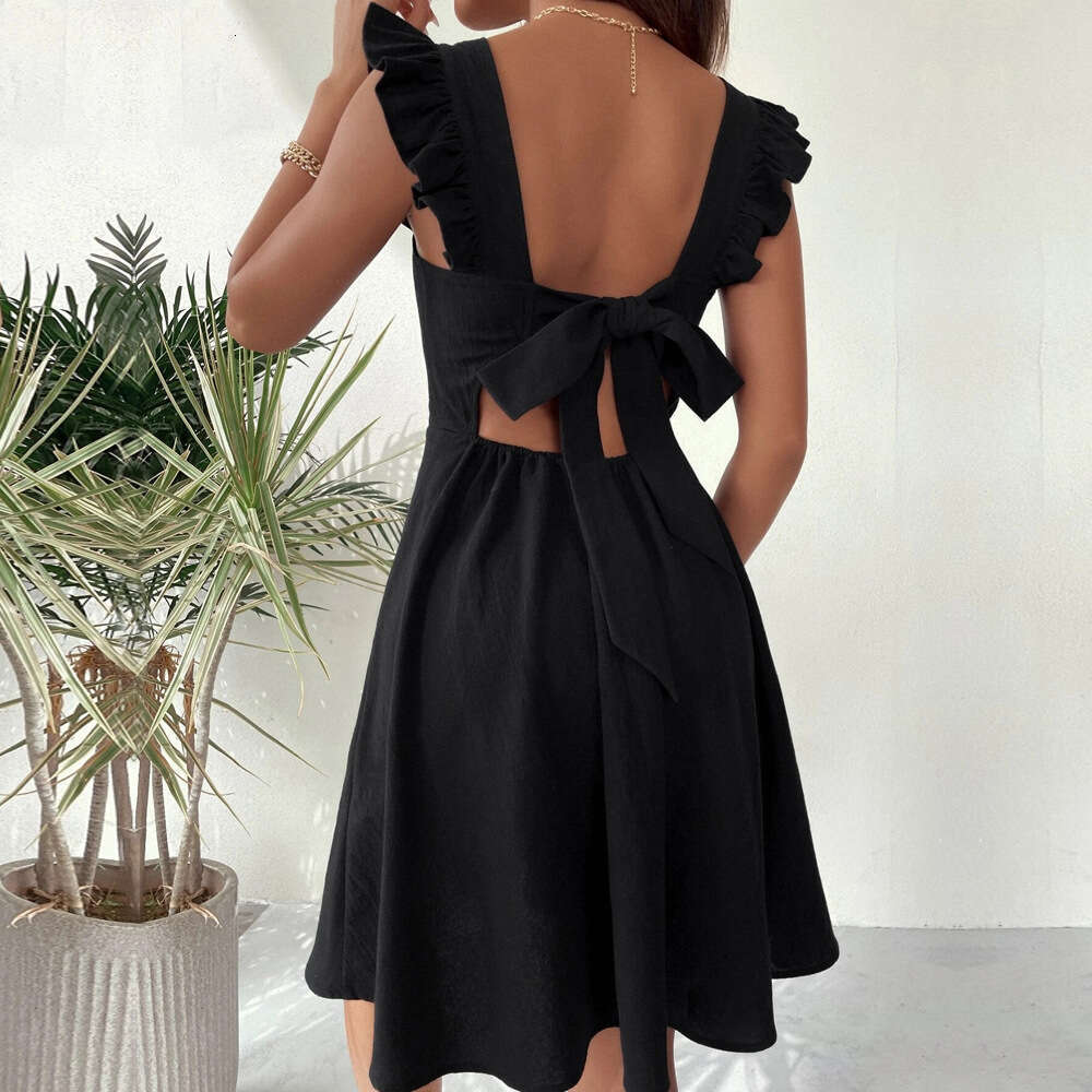 European and American women's rural style camisole sweet short skirt temperament commuting vacation beach dress 2025 new casual fashion trend clo