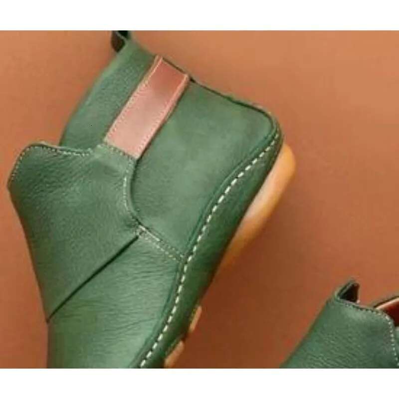 New Women's Shoes Short Boots Cowboy Flats Heel Casual Fashion Elegant Comfortable Size 43 Vintage Low Boot Zapatos Mujer
