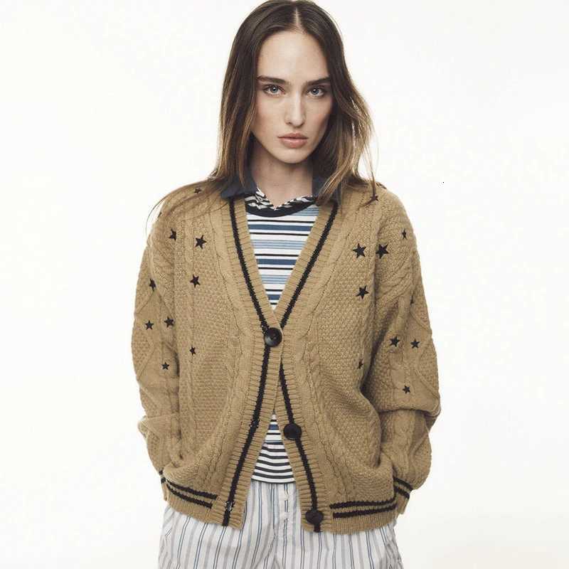 Taylor Fearless Knit Cardigan Unisex Loose Knitted Coat Embroidered Star Long Sleeve Knitwear Tops Men Women TS Sweater ClothingT251125