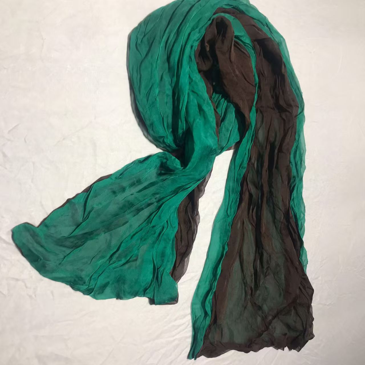 T551 new spring, summer, autumn and winter pleated neck scarf silk scarf warm literary retro thin shawl neck