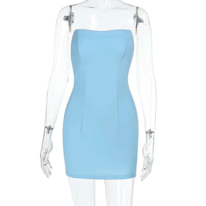 Dongdumaoyi Townlike Slim Bodycon Dress Women Strapless Mini Spring Summer Backless Nightclub Sexy Party Dresses