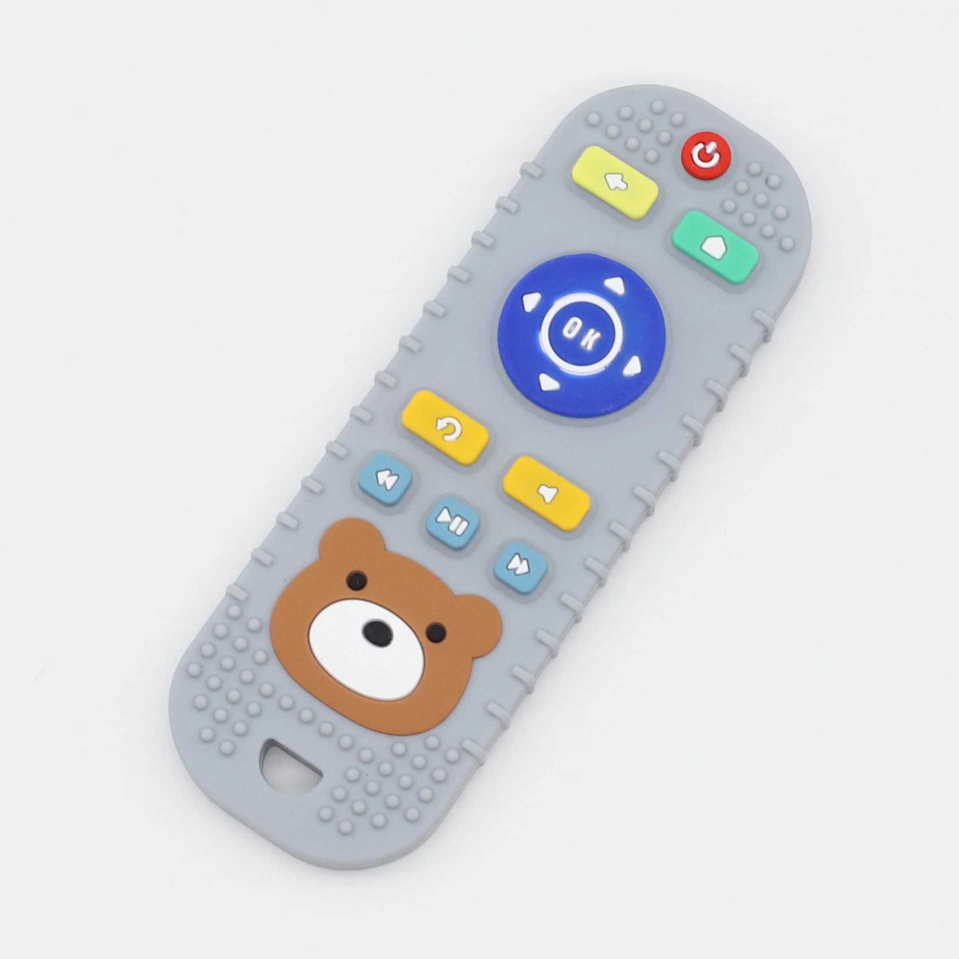 Childrens silicone teething remote control baby mouthing period soothing teething remote control toys silicone teeth G251125