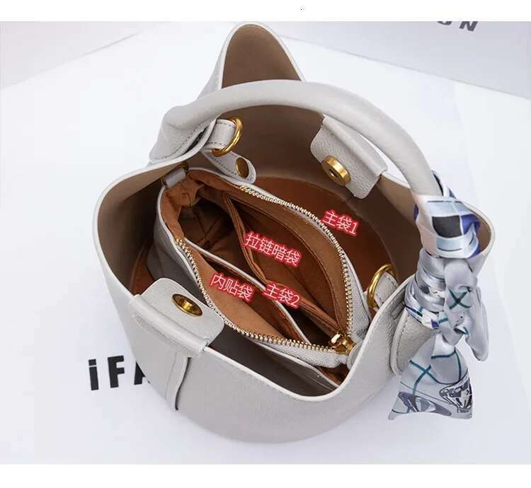 Ladies' Genuine Leather Vegetable Basket Handbag, New Fashionable And Versatile Shoulder Bag, Casual Crossbody Women's Bag