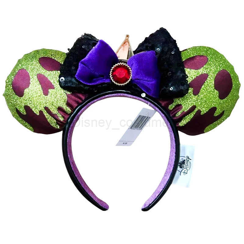 Disney Mickey Mouse Headband Princess Snow White Skull Poison Apple Ear Strap Girl Role Playing Hair Accessories X250425