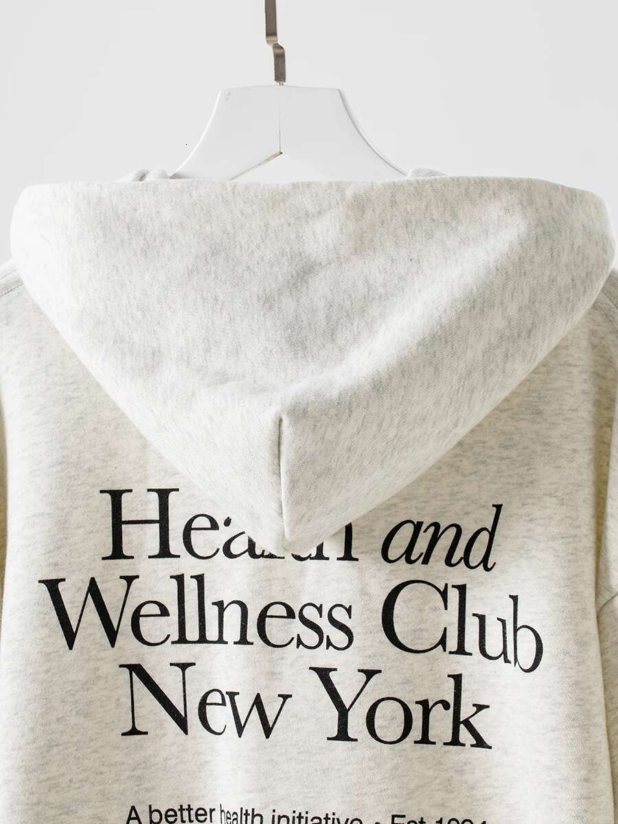 Letter Printed Sport Sweatshirts For Women Loose Casual Long Sleeve Hooded Sweatshirt 2024 New Streetwear Fashion Pullover Tops