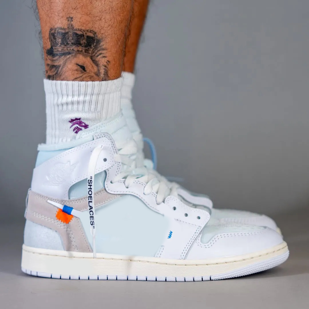 2025 Authentic VAA Archive x 1 High OG Alaska White V.A.A. Men Women Sports Shoes Outdoor Sneakers With Original box AA3834-100